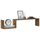 vidaXL 2 db antik fa színű szerelt fa fali polc 100 x 15 x 20 cm