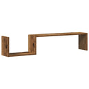 vidaXL 2 db antik fa színű szerelt fa fali polc 100 x 15 x 20 cm