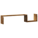 vidaXL 2 db antik fa színű szerelt fa fali polc 100 x 15 x 20 cm