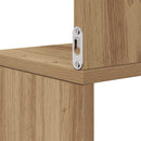 vidaXL kézműves tölgy színű szerelt fa fali sarokpolc 20x20x127,5 cm