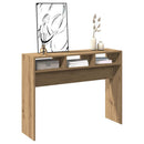 vidaXL kézműves tölgy színű szerelt fa dohányzóasztal 105x30x80 cm