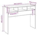 vidaXL kézműves tölgy színű szerelt fa dohányzóasztal 105x30x80 cm