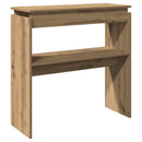 vidaXL kézműves tölgy színű szerelt fa dohányzóasztal 80 x 30 x 80 cm