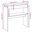 vidaXL kézműves tölgy színű szerelt fa dohányzóasztal 80 x 30 x 80 cm