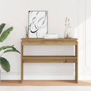 vidaXL kézműves tölgy színű szerelt fa dohányzóasztal 102x30x80 cm