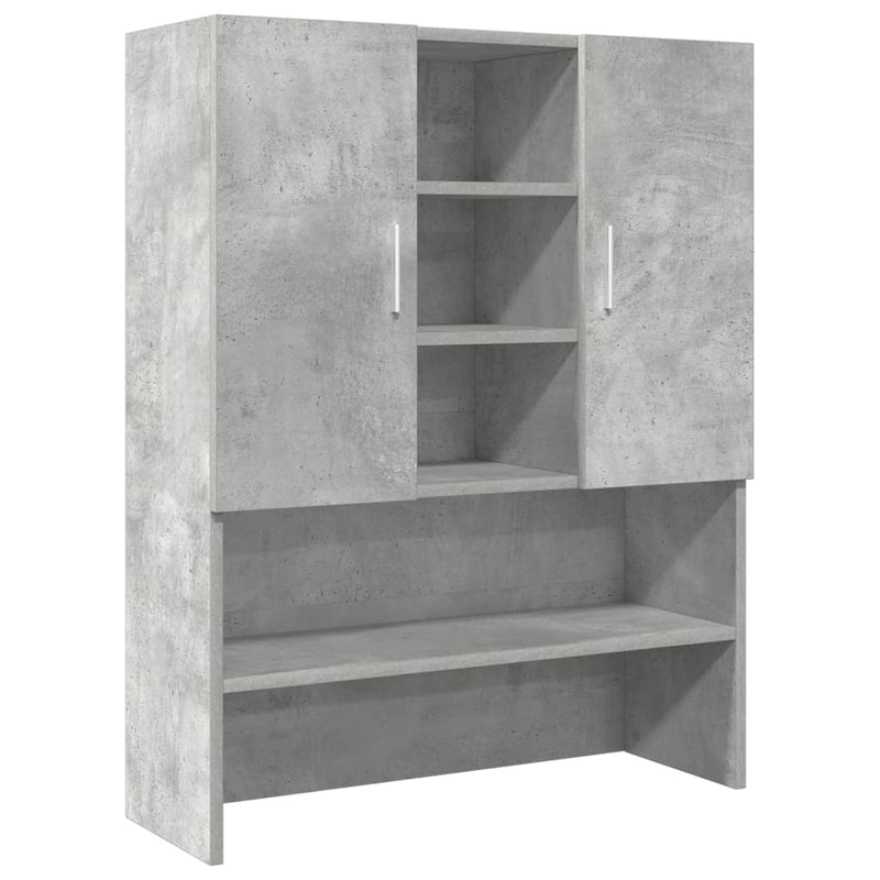 vidaXL betonszürke mosógépszekrény 70,5 x 25,5 x 90 cm