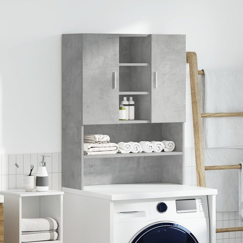 vidaXL betonszürke mosógépszekrény 70,5 x 25,5 x 90 cm