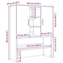vidaXL antik fa színű mosógépszekrény 70,5 x 25,5 x 90 cm