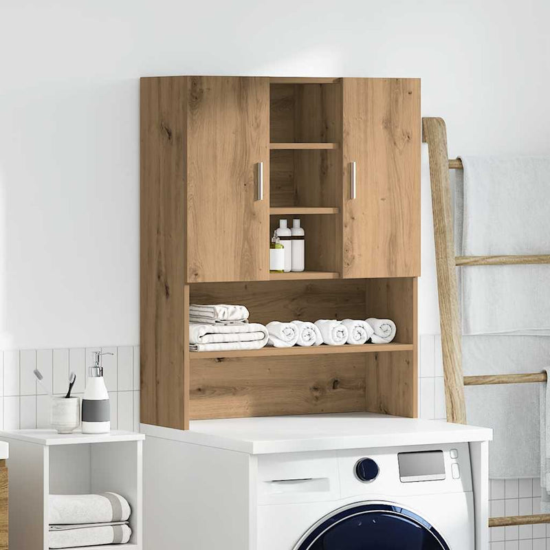 vidaXL kézműves tölgy színű mosógépszekrény 70,5 x 25,5 x 90 cm