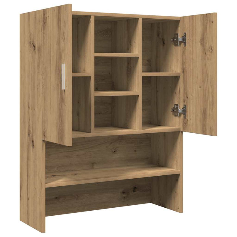vidaXL kézműves tölgy színű mosógépszekrény 70,5 x 25,5 x 90 cm