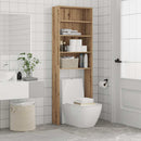 vidaXL kézműves tölgy színű mosógépszekrény 64x24x190 cm