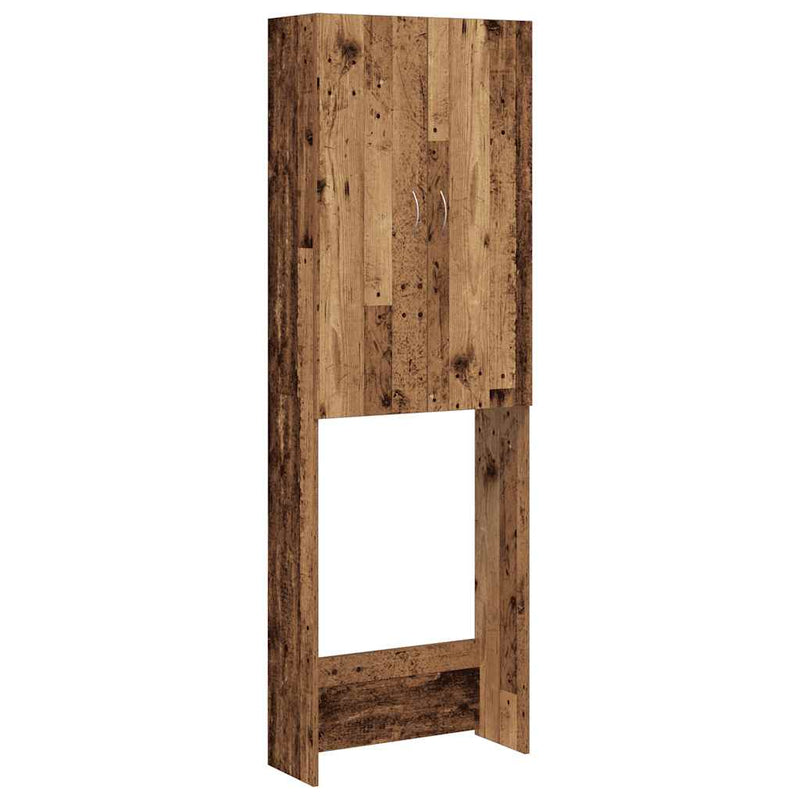 vidaXL antik fa színű mosógépszekrény 64 x 25,5 x 190 cm