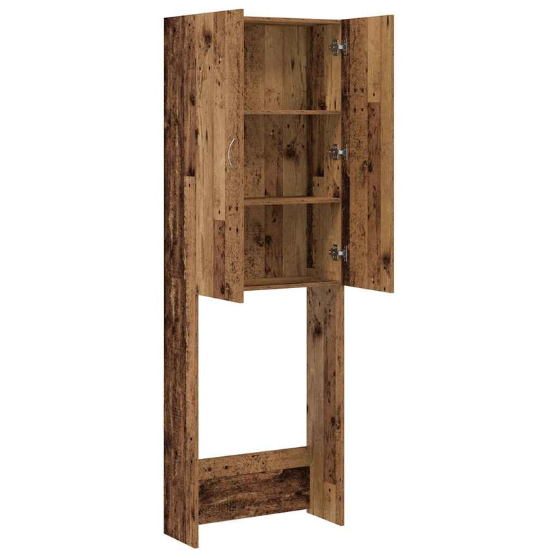 vidaXL antik fa színű mosógépszekrény 64 x 25,5 x 190 cm