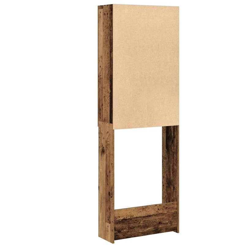 vidaXL antik fa színű mosógépszekrény 64 x 25,5 x 190 cm