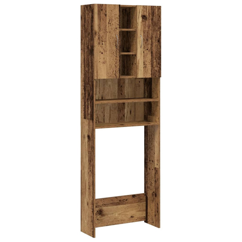 vidaXL antik fa színű mosógépszekrény 64 x 25,5 x 190 cm