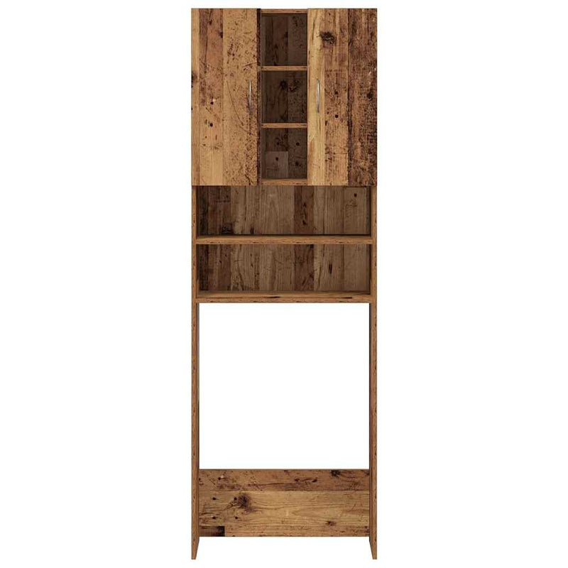 vidaXL antik fa színű mosógépszekrény 64 x 25,5 x 190 cm