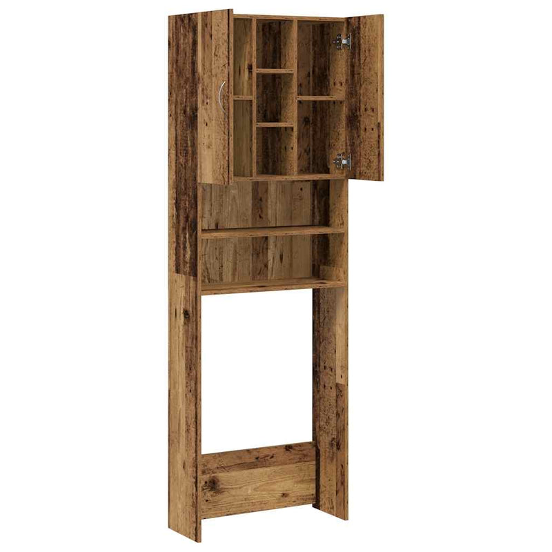 vidaXL antik fa színű mosógépszekrény 64 x 25,5 x 190 cm