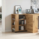 vidaXL kézműves tölgy színű szerelt fa kerekes szekrény 60 x 35 x 75cm