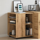 vidaXL kézműves tölgy színű szerelt fa kerekes szekrény 60 x 53 x 72cm