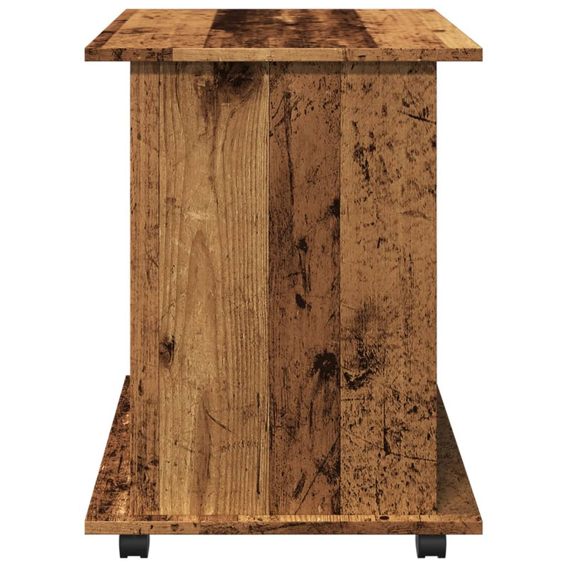 vidaXL antik fa színű szerelt fa kerekes szekrény 60 x 45 x 60 cm