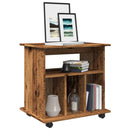 vidaXL antik fa színű szerelt fa kerekes szekrény 60 x 45 x 60 cm