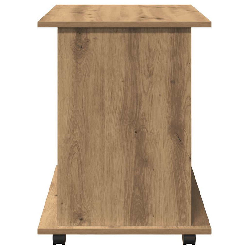vidaXL kézműves tölgy színű szerelt fa kerekes szekrény 60 x 45 x 60cm