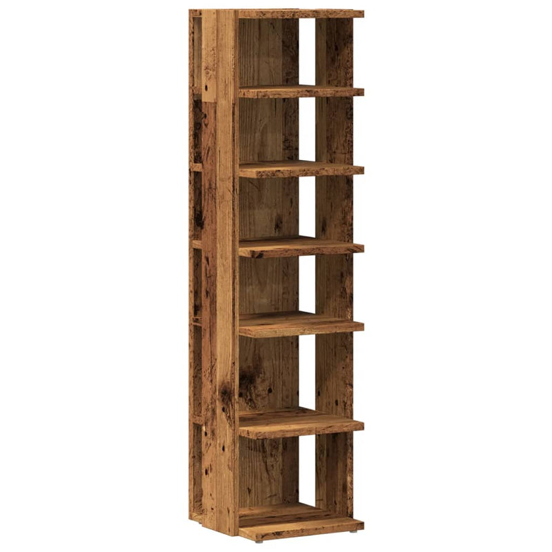vidaXL antik fa színű szerelt fa cipőszekrény 28 x 27 x 102 cm