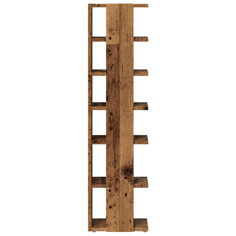 vidaXL 2 db antik fa színű szerelt fa cipőszekrény 28 x 27 x 102 cm