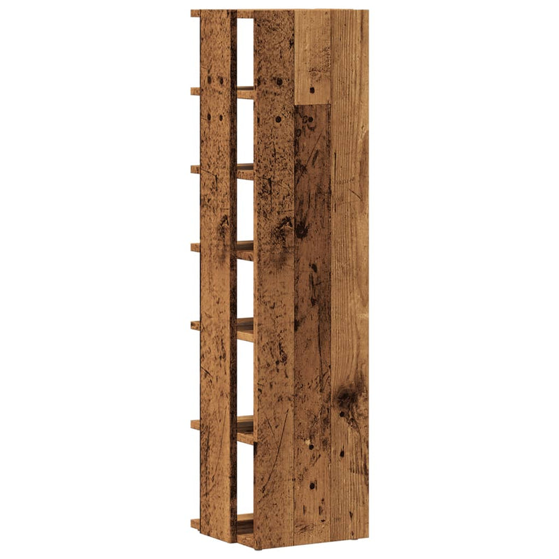 vidaXL 2 db antik fa színű szerelt fa cipőszekrény 28 x 27 x 102 cm