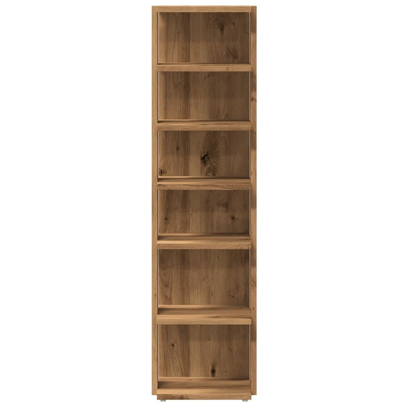 vidaXL 2 db kézműves tölgy színű szerelt fa cipőszekrény 28x27x102 cm