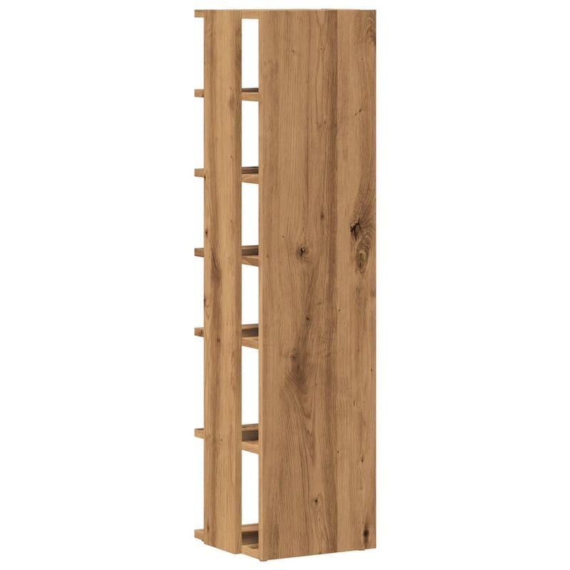 vidaXL 2 db kézműves tölgy színű szerelt fa cipőszekrény 28x27x102 cm