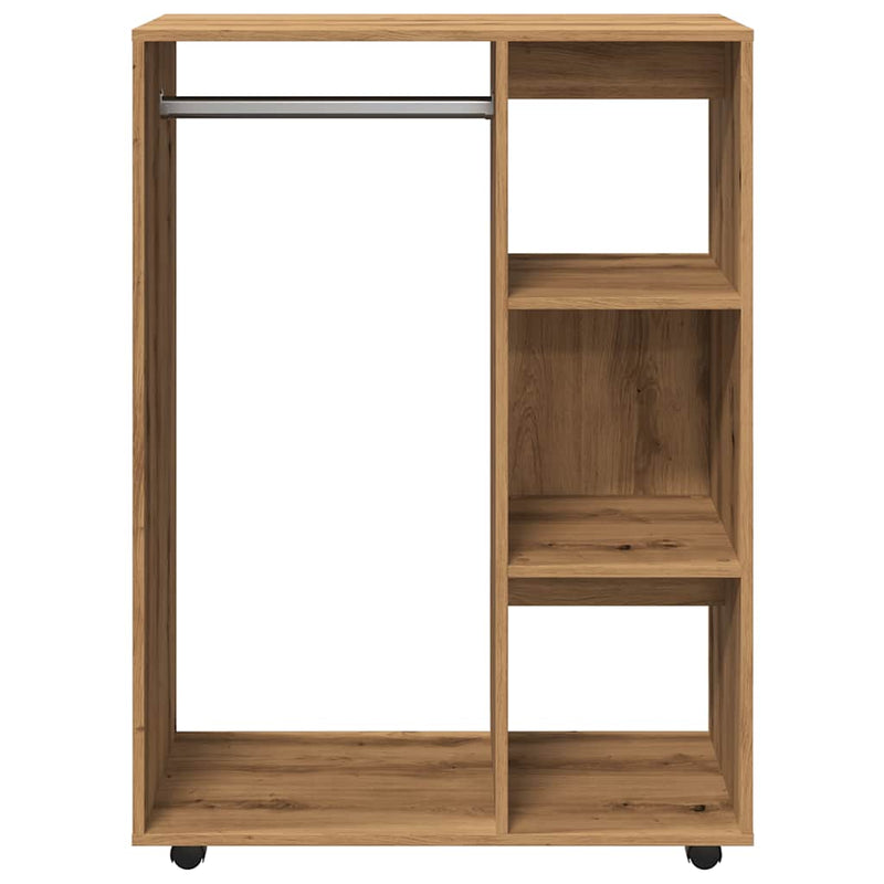 vidaXL kézműves tölgy színű szerelt fa ruhásszekrény 80 x 40 x 110 cm