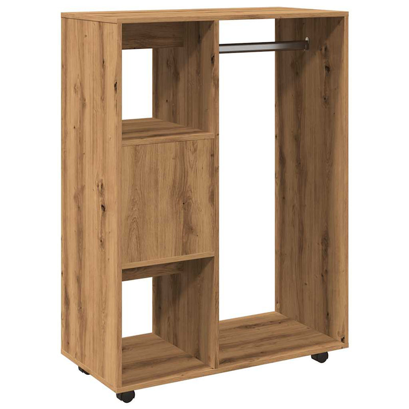 vidaXL kézműves tölgy színű szerelt fa ruhásszekrény 80 x 40 x 110 cm