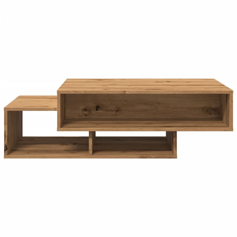vidaXL kézműves tölgy színű szerelt fa dohányzóasztal 105 x 55 x 32 cm