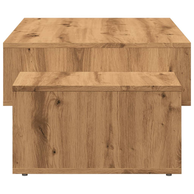vidaXL kézműves tölgy színű szerelt fa dohányzóasztal 105 x 55 x 32 cm