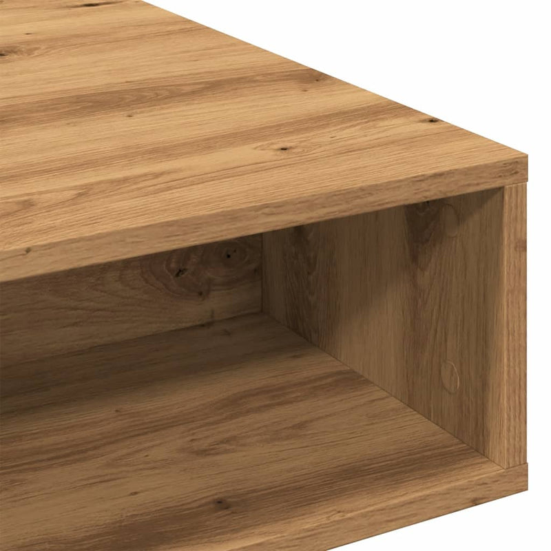 vidaXL kézműves tölgy színű szerelt fa dohányzóasztal 105 x 55 x 32 cm