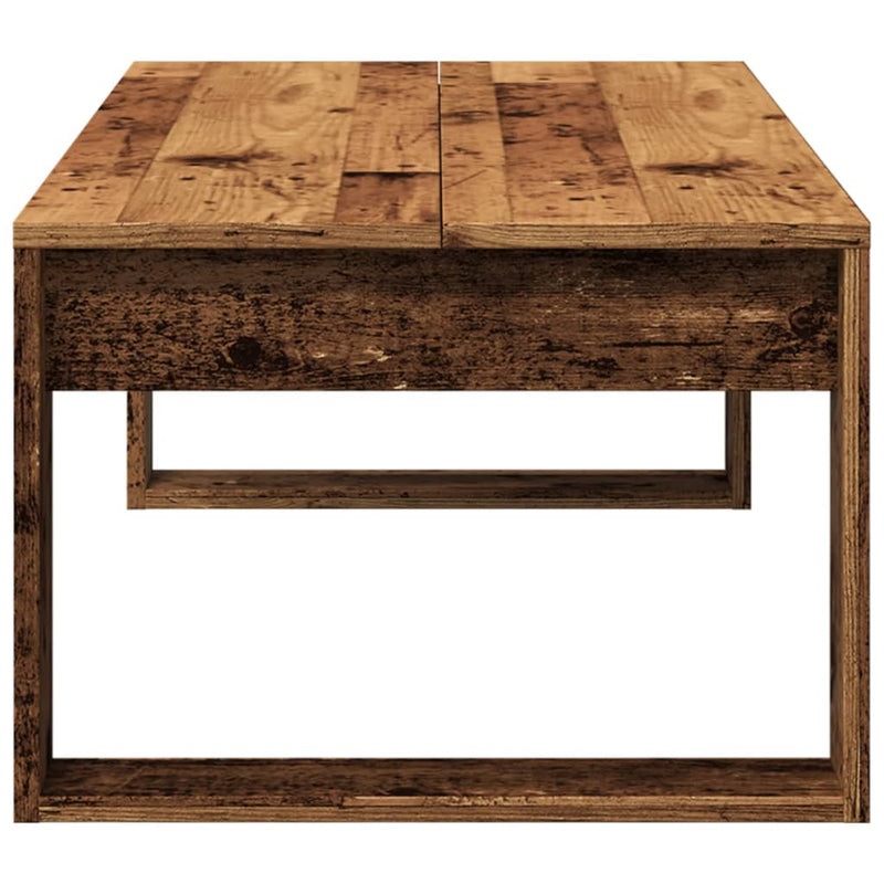 vidaXL antik fa színű szerelt fa dohányzóasztal 102 x 50 x 35 cm