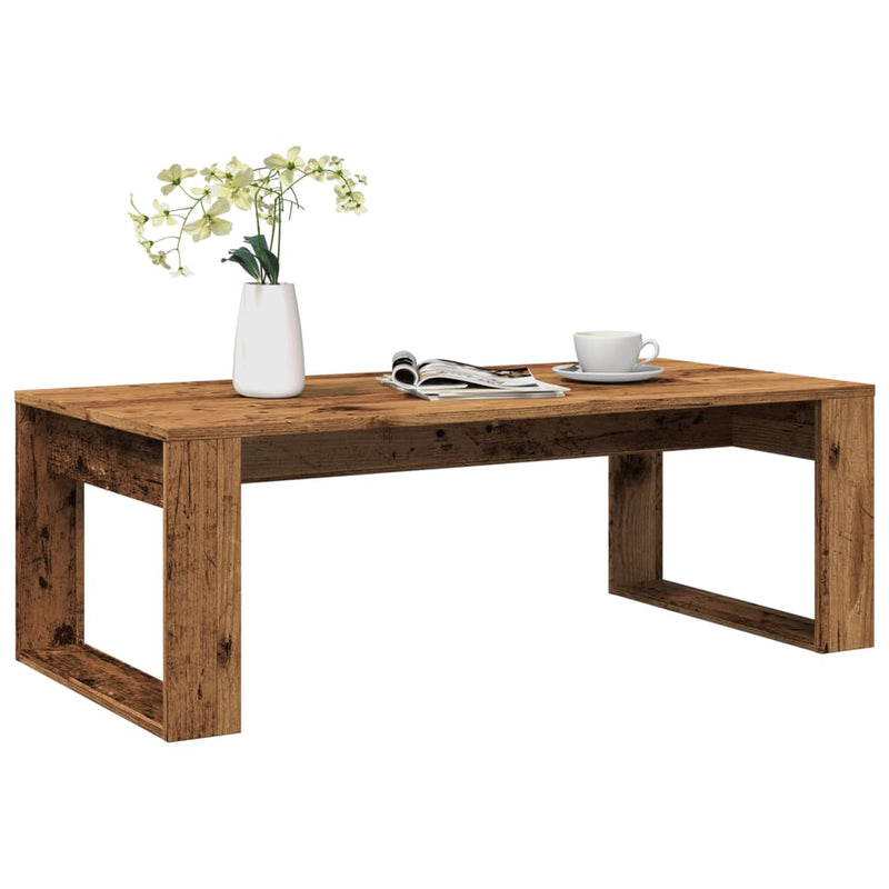 vidaXL antik fa színű szerelt fa dohányzóasztal 102 x 50 x 35 cm
