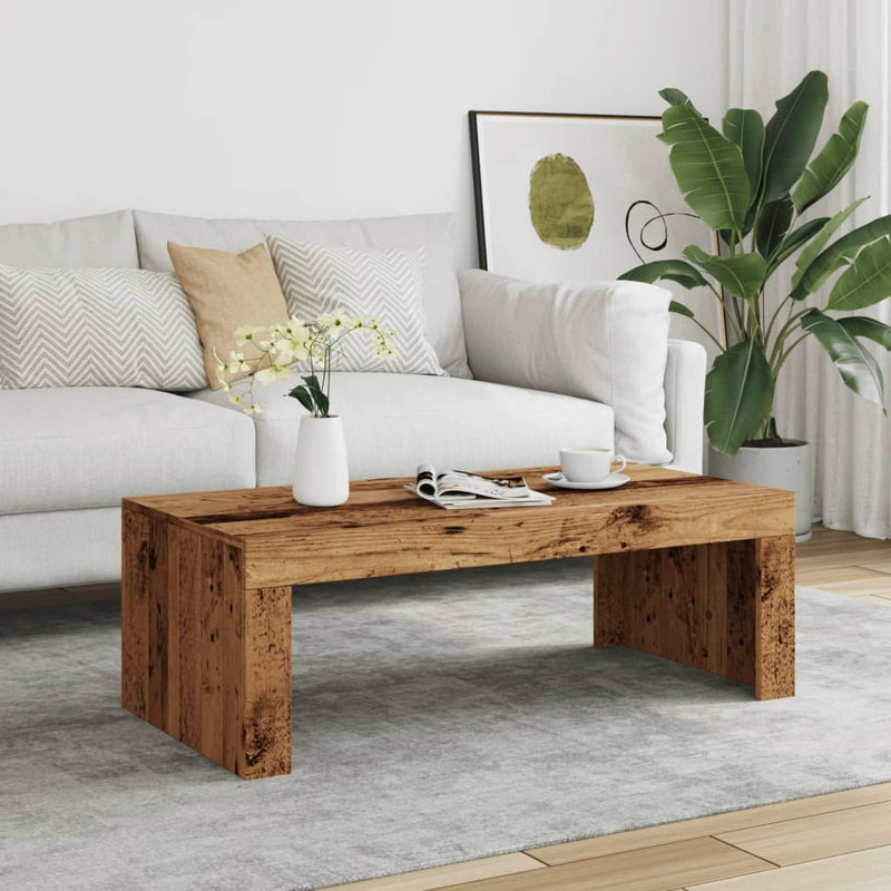 vidaXL antik fa színű szerelt fa dohányzóasztal 102 x 50 x 35 cm