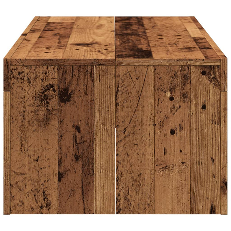 vidaXL antik fa színű szerelt fa dohányzóasztal 102 x 50 x 35 cm