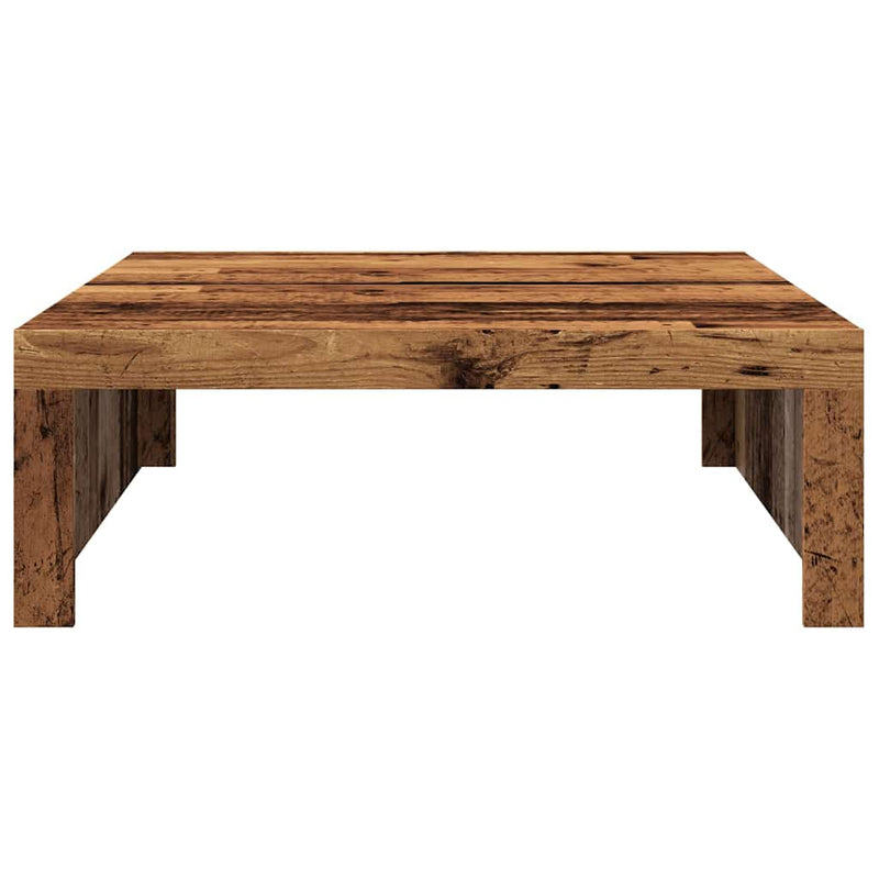 vidaXL antik fa színű szerelt fa dohányzóasztal 100 x 100 x 35 cm
