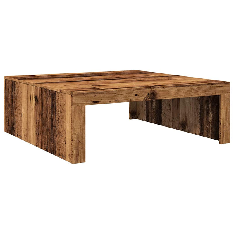 vidaXL antik fa színű szerelt fa dohányzóasztal 100 x 100 x 35 cm