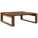 vidaXL antik fa színű szerelt fa dohányzóasztal 100 x 100 x 35 cm