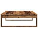 vidaXL antik fa színű szerelt fa dohányzóasztal 100 x 100 x 35 cm