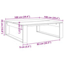 vidaXL antik fa színű szerelt fa dohányzóasztal 100 x 100 x 35 cm