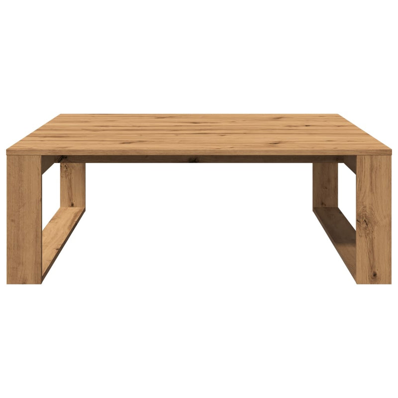 vidaXL kézműves tölgy színű szerelt fa dohányzóasztal 100 x 100 x 35cm