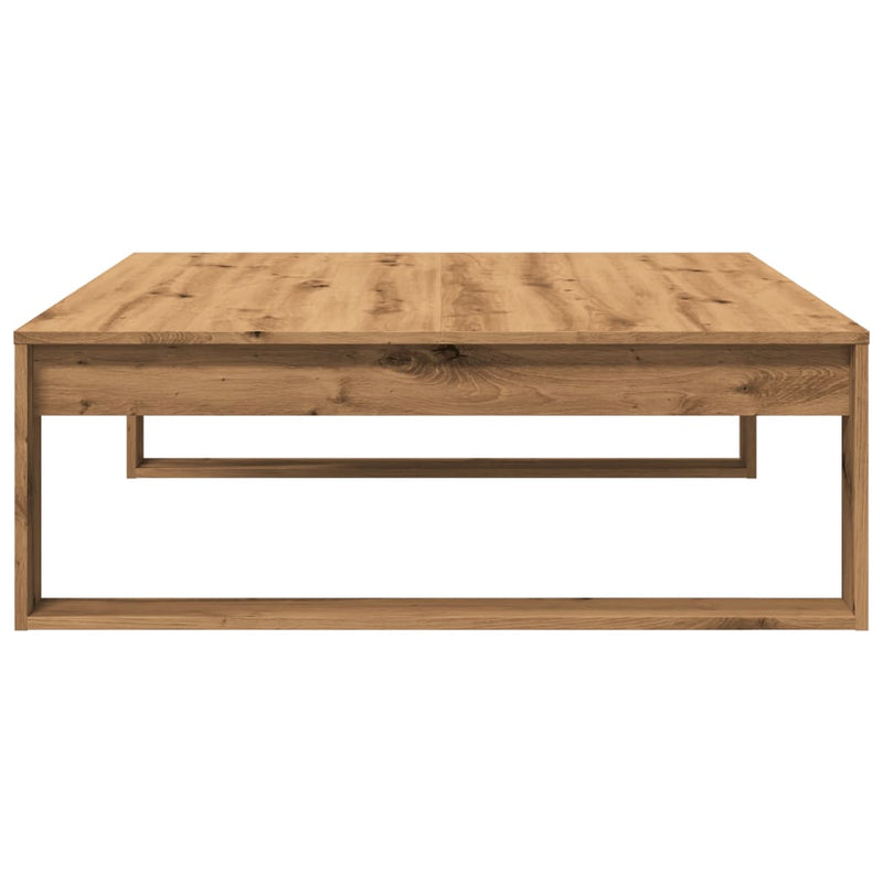vidaXL kézműves tölgy színű szerelt fa dohányzóasztal 100 x 100 x 35cm