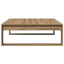 vidaXL kézműves tölgy színű szerelt fa dohányzóasztal 100 x 100 x 35cm