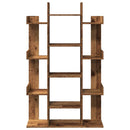 vidaXL Könyves szekrény Régi fa 86x25,5x140 cm Gépelt fa