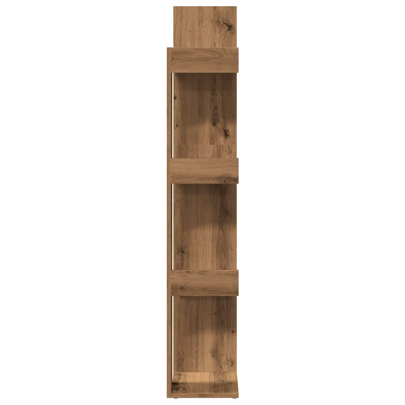 vidaXL Könyves szekrény Artisan tölgy 86x25,5x140 cm Műanyag fa